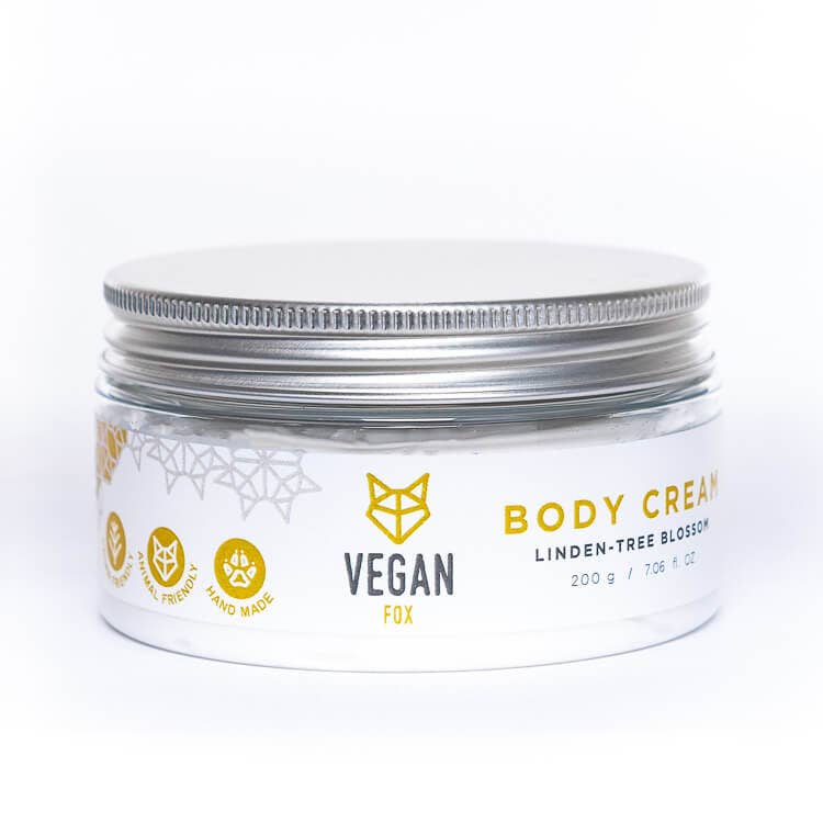 Crema corporal de flor de tilo hidratante| Vegan Fox