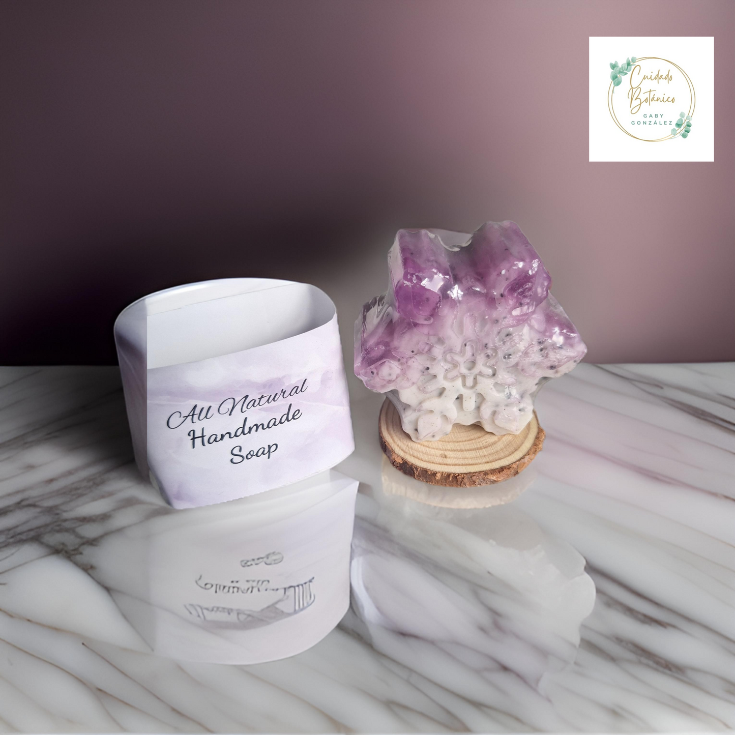 Jabón con semillas de amapola y AE de lavanda, estímula la relajación