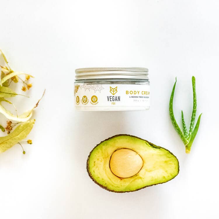 Crema corporal de flor de tilo hidratante| Vegan Fox
