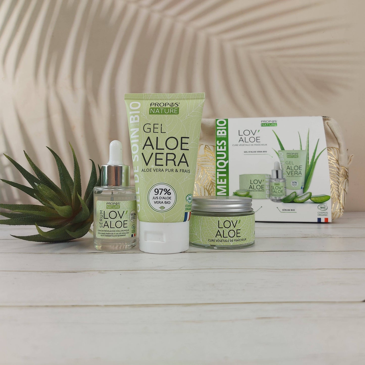 Propos'Nature - Estuche Lov'Aloe - 3 Cuidados Orgánicos con Aloe Vera - Regalo