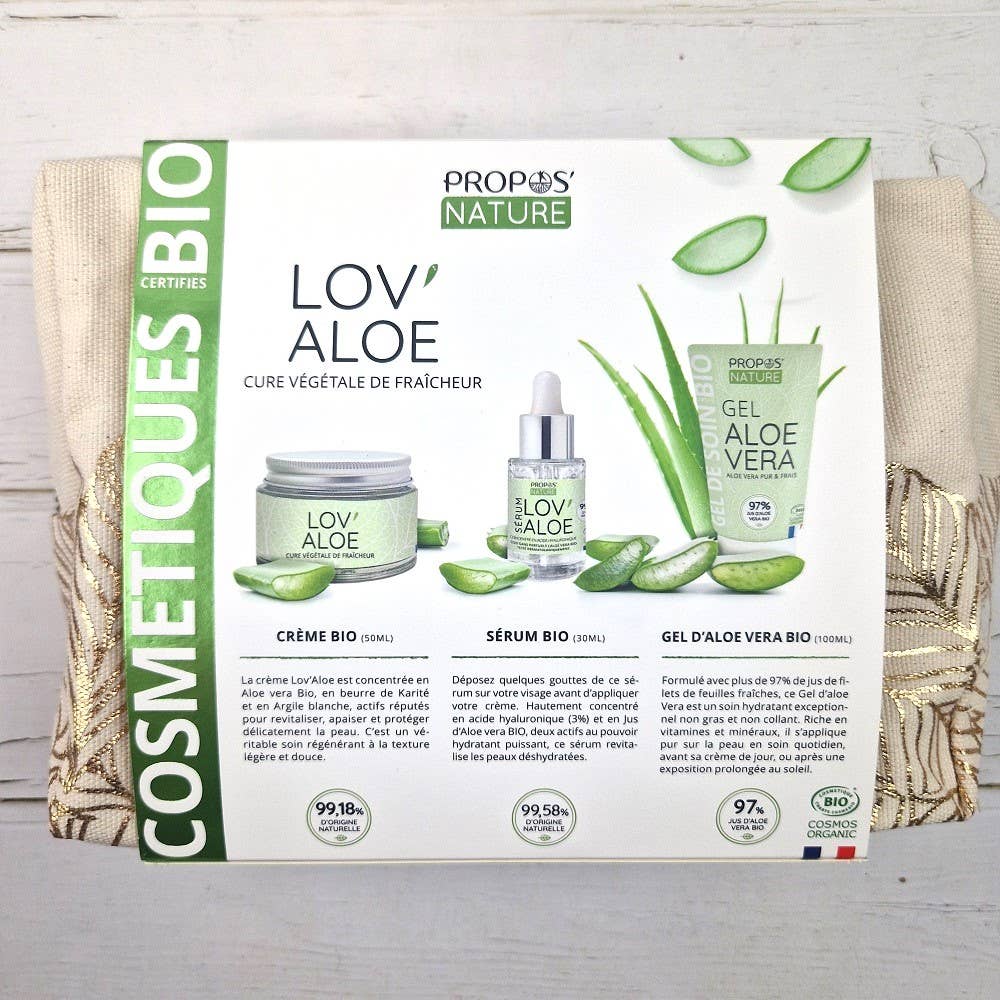 Propos'Nature - Estuche Lov'Aloe - 3 Cuidados Orgánicos con Aloe Vera - Regalo